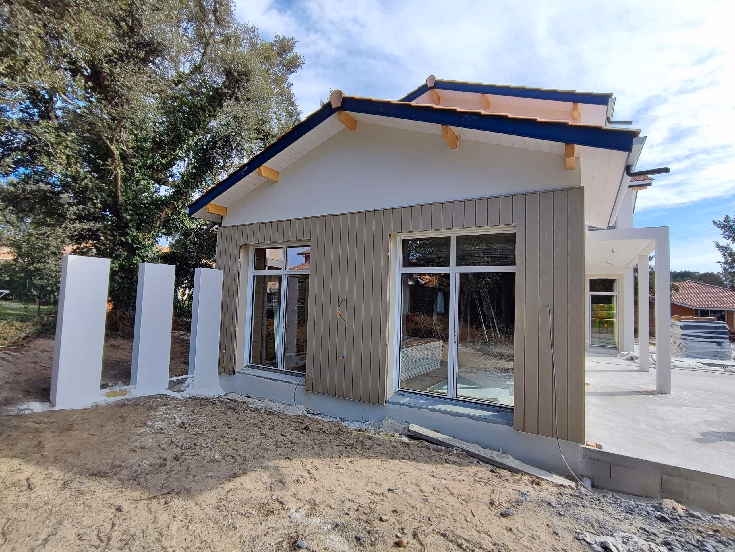 Chantier de construction à Messanges réalisé par Landes Habitat