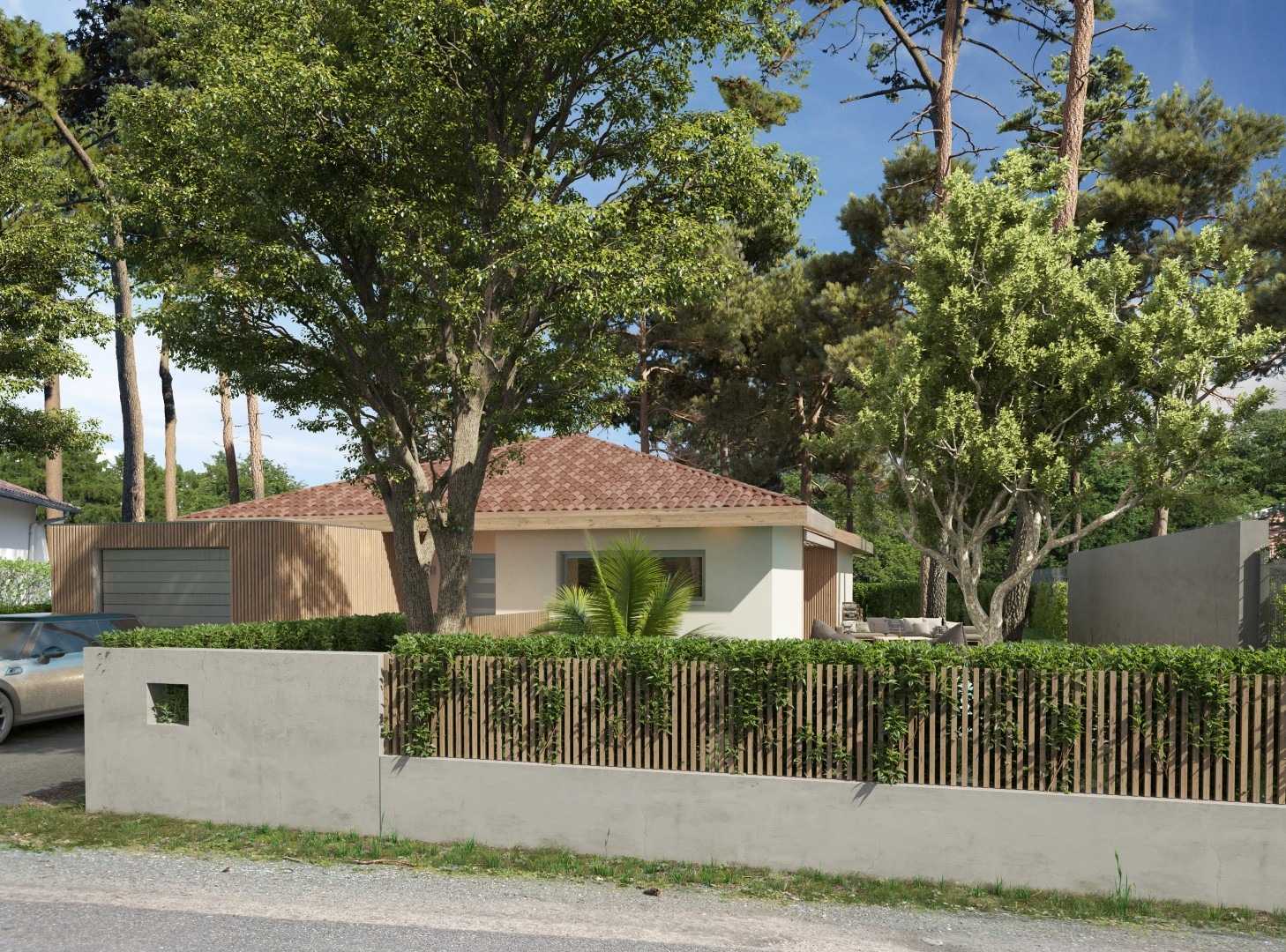 Construction maison Vieux-Boucau : Villa bois RE2020 de 105 m² - Maison Landes Habitat Maison Castets