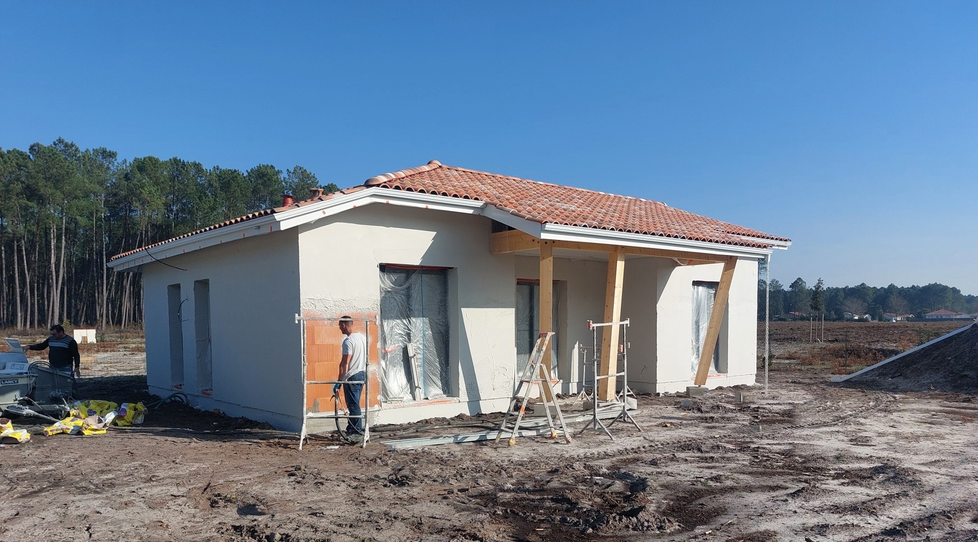 Enduits en cours maison Vielle-Saint-Girons